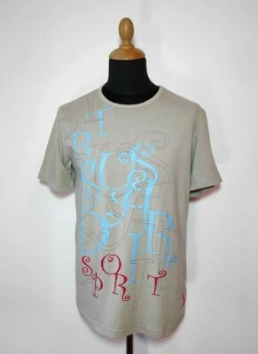 Trussardi T-Shirt Men Sz.M (54) Gray Beige Colorful Print Made In Italy Sport - Image 1 of 4