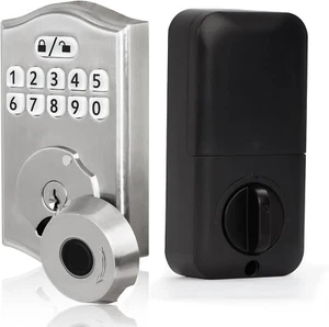 Keyless Smart Deadbolt – 3-in-1 Biometric, Keypad & Code Door Lock - Picture 1 of 5