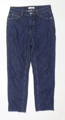 Pantalones de mezclilla rectos de algodón azul Pimkie para mujer talla 8 L27 con cremallera regular Foto 1 de 4