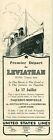 Publicité ancienne paquebot Leviathan issue de livre 1923