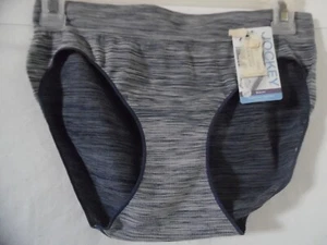 3 JOCKEY SPORTIES 2137 BIKINIS PANTIES 3-GRAY SEAMFREE NYLON POLY SPX 5 - Picture 1 of 9