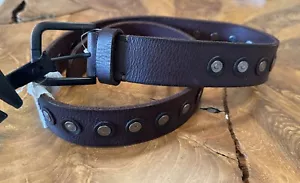 Harley Davidson Mens Rivet Grommet Leather Belt Size 32/34 NWT! - Picture 1 of 3