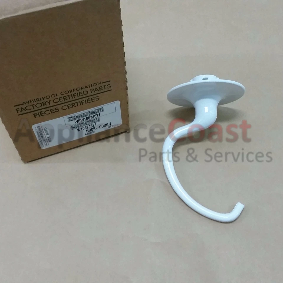 W10674621 NEW OEM Dough Hook Whirlpool 9707672 3083282 4169990 K5ADH - Image 1 of 1