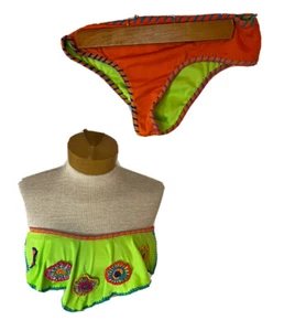 Small Bikini Colorful Fun Beachy Miami Barbiecore Swimwear Swimsuits NWOT - Picture 1 of 9