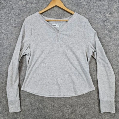 Prendas para dormir Sonoma gris tejido gofre/térmicas Henley talla XL para mujer Foto 1 de 4