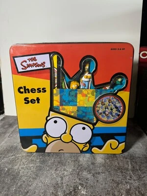The Simpsons 2000 Vintage Collector's Chess Set Complete in Tin Box - Image 1 of 4