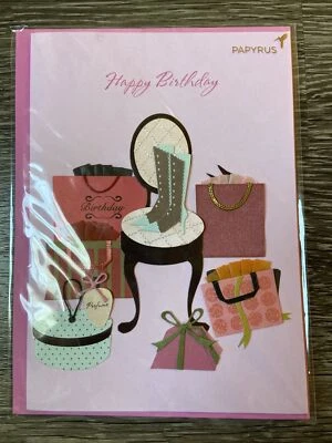 Papyrus Birthday Card - Shopping Bags & Shoes