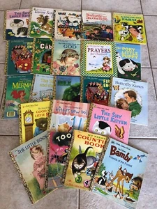 Little Golden Books Vintage 1950's-2000 Hard & Soft Cover Books x 32 Bundle - Picture 1 of 24