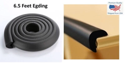 Negro - Protector de esquina Espuma Parachoques Protector de seguridad para bebés Tira Mesa Borde Escritorio 2M Foto 1 de 3