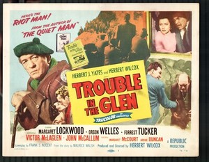 Trouble in the Glen 11"x14" Lobby Card #1 Orson Welles Forrest Tucker