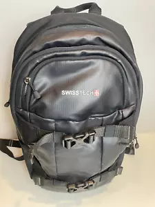 Swiss Tech Compressor Backpack Black Clean Excellent School Camp - Picture 1 of 10