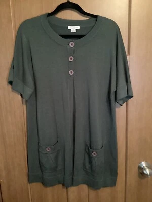 Cárdigan para mujer Mercer Street Studio talla XL gris carbón  Foto 1 de 4