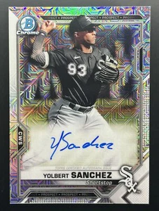 2021 Topps Bowman Chrome Yolbert Sanchez Autograph Card #BCMA-YS Silver Pack - Picture 1 of 2