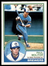 1983 O-Pee-Chee Baseball Paul Molitor Milwaukee Brewers #371