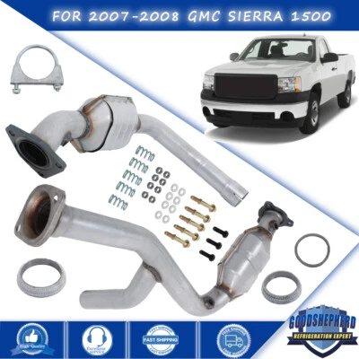 Y Pipe Catalytic Converter Set For 2007-2008 GMC Sierra 1500 4.3L 4.8L 5.3L 6.0L - Image 1 of 4