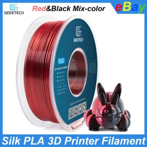 Geeetech Silk PLA 3D Printer Filament 1kg 1.75mm Silk Black & Red Dual Mix-Color - Picture 1 of 10