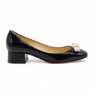 Christian Louboutin Pumps Zerlisixty Patent Leather Shoes in Black 35.5 5US NWB - Picture 1 of 9