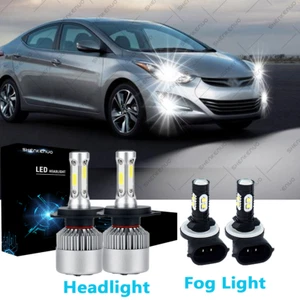 Combo H4 9003 LED Headlight + 881 Fog Light Bulbs For Hyundai Accent 2000-2017 - Picture 1 of 12