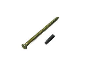 New 100 X Concrete Frame Screws With Caps And A Free Torx Bit 7.5 X 202mm - Ones - Picture 1 of 1