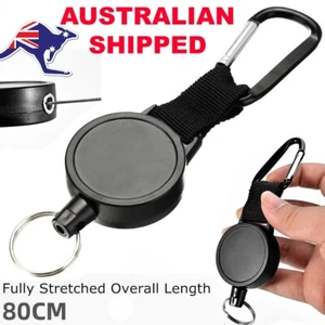 Pull Keyring Retractable Badge Reels ID Card Badge Holder Key Chain Ring - Picture 1 of 14