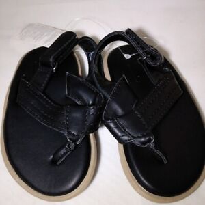 Baby GAP Ankle Strap Flip Flops True Black New with tags