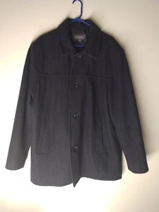 Men's Wool Blend Coat Size XL Merona Black Button Up  - Picture 1 of 8