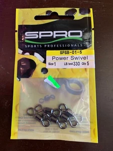 POWER SWIVEL  sz. 1 / 330lb test / 5-pack / sports professionals NEW! SPRO - Picture 1 of 2