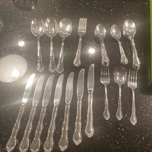 Dinner Forks FLEURETTE Sears Fashion Stainless Steel Flatware Rose Lot Of 5 - Picture 1 of 3