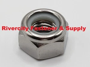 M5-0.8 Stainless Nylon Insert Lock Stop Nuts 5mm x .8 Nut nylock M5x.08 - Picture 1 of 8