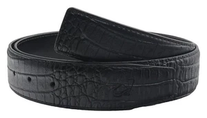 Cinturones de cuero para hombre estilo cocodrilo correa de cinturón genuino sin hebilla 38 mm de ancho Q04 - Imagen 1 de 7