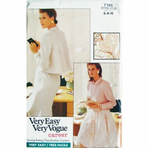 Very Easy Very Vogue 7165 Size 6-8-10 Jacket & Skirt Sewing Pattern Uncut - Picture 1 of 5