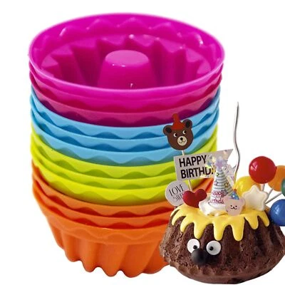 Mini Gugelhupfform Silikon 12 Stück Gugelhupf Backform Wiederverwendbare Muff... - Bild 1 von 4