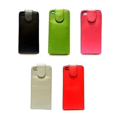 CASE FOR APPLE IPHONE 5C PLAIN SOFT PU LEATHER FLIP IN VARIOUS COLOURS COVER  - Image 1 of 4