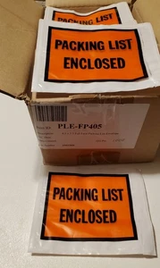 Lista de Embalaje Bolsa de Sobre Deslizable 1000 4.5 x 5.5 Caja Etiquetas de Embalaje Cara Completa - Imagen 1 de 1