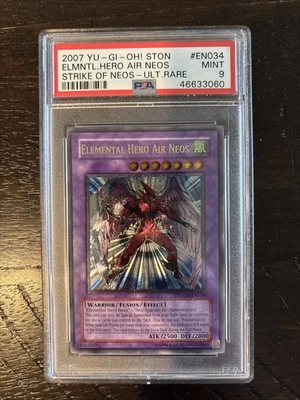 YUGIOH STON-EN034 ELEMENTAL HERO AIR NEOS ULTIMATE RARE PSA 9 MINT - Image 1 of 3
