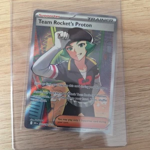 POKEMON - TEAM ROCKET'S PROTON 227/182 FULL ART ULTRA RARE S&V DESTINED RIVALS - Picture 1 of 2
