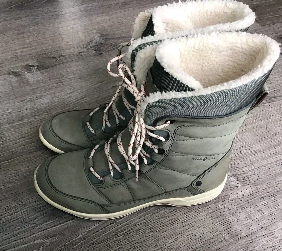 Ecco Womens Size 8 Size 39 Hydromax Winter Snow Boots Trace Lite Yukon High - Image 1 of 4