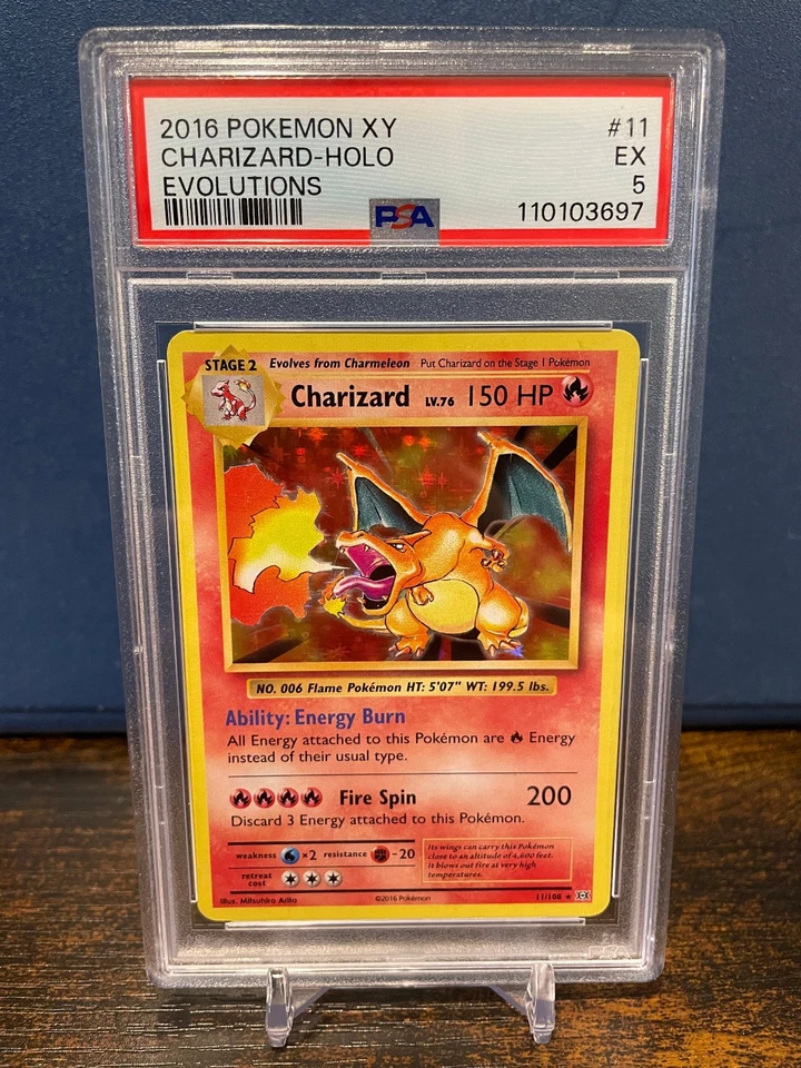 Charizard Pokemon Card - Evolutions - 11/108 - PSA 5 - Image 1 of 2