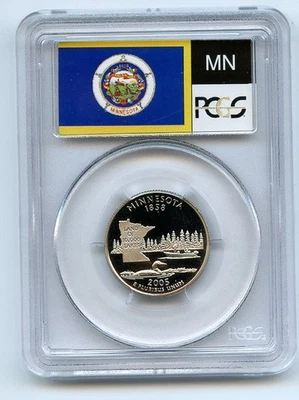 2005 S 25C Clad Minnesota Quarter PCGS PR70DCAM - Image 1 of 2
