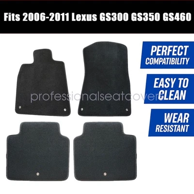 Full Set Front & Rear Floor Mats Carpet For 2006 - 2011 Lexus GS300 GS350 GS460 - Image 1 of 4