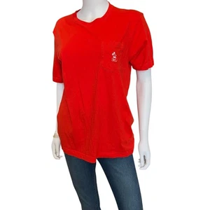 Uniqlo Disney Mickey Stands UT Red Mickey Mouse Embroidered Pocket T-Shirt, M - Picture 1 of 5