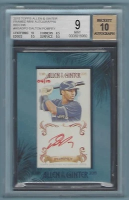 2015 TOPPS A & G DALTON POMPEY RED INK 4/10 AGA-DPO BLUE JAYS BGS 10 - Image 1 of 2