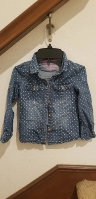 Camisa Genuina Kids by OshKosh Lunares Cambray Botones Talla 4t Foto 1 de 2