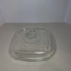 Vintage Corning Ware Pyrex A-12-C Square Glass Domed Replacement Lid Clear - Picture 1 of 2