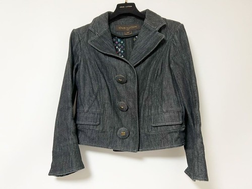 LOUIS VUITTON（LV） Giacca donna LOUIS VUITTON multi denim grigio nero cotone 34 buone condizioni