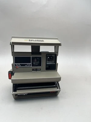 复古宝丽来 600 陆地相机 棕褐色 Amigo 620 未测试 清洁 带表带 状况完好 — 第 1/4 张图片