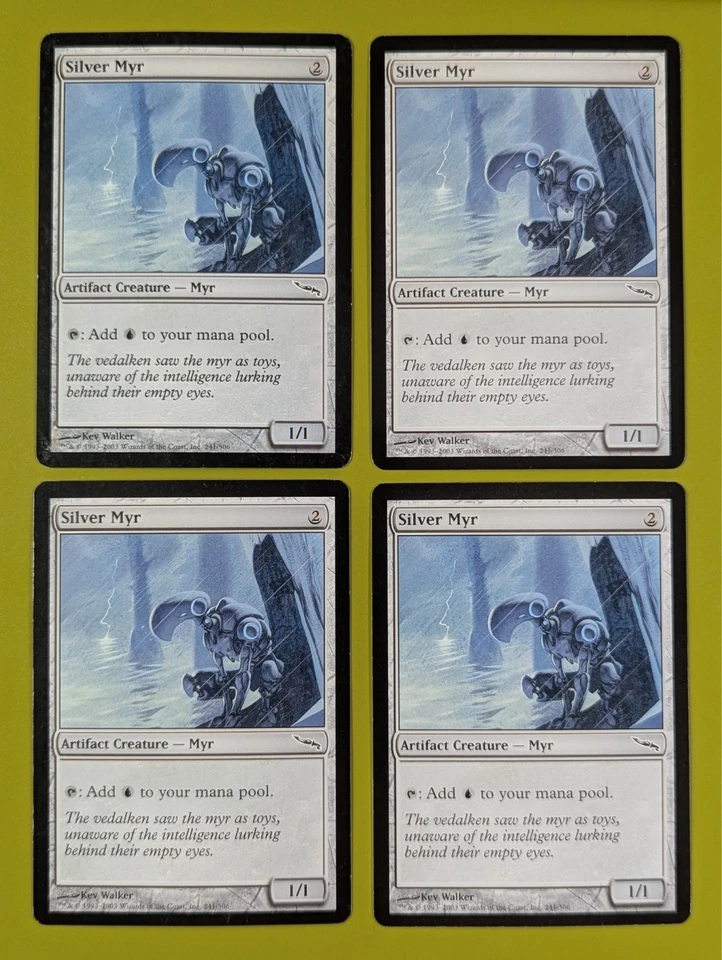 Silver Myr x4 Mirrodin 4x Playset Magic the Gathering MTG - Image 1 of 1