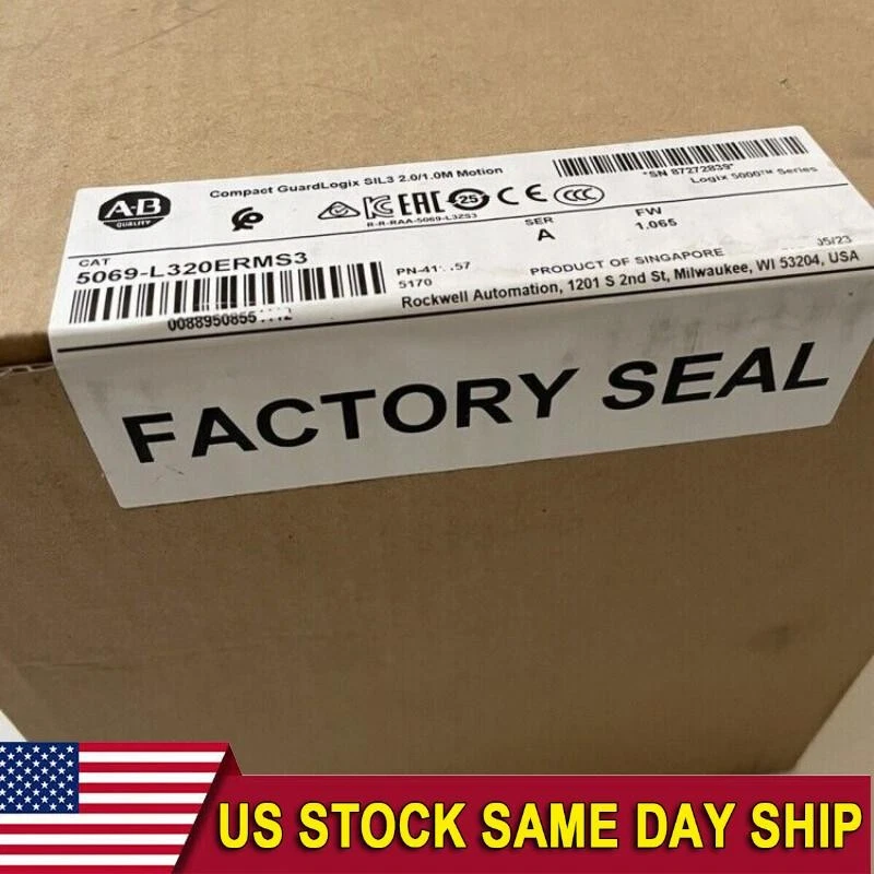 NEW 5069-L320ERMS3 GuardLogix5380 Processor Controller 5069L320ERMS3 US Free Tax - Image 1 of 1