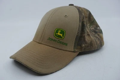 John Deere Hat Camo Realtree Adjustable Yellow Logo Genuine Cap Strapback - Image 1 of 4
