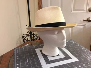 Panamahut Fedora Herren Weidenhut Stroh, Größe 6-7/8 Markenlos - Bild 1 von 8